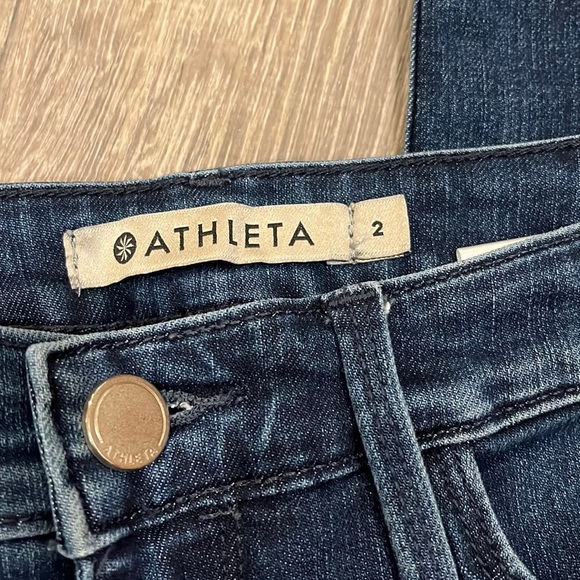Athleta Sculptek Performance Skinny Dark Wash Jeans Sz 2 - Picture 8 of 11